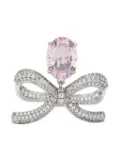 Self-Portrait crystal-bow earrings - Silver