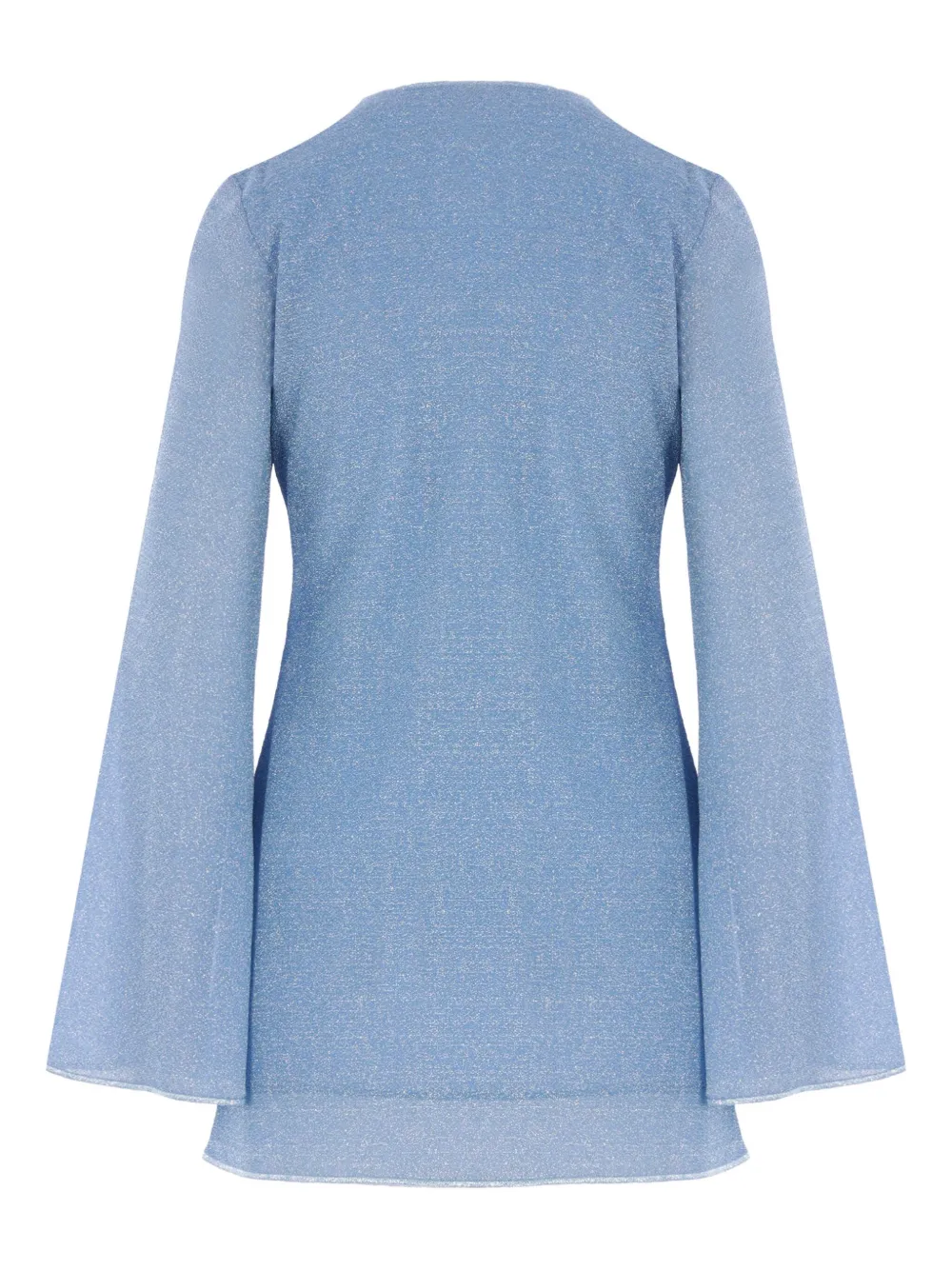 Oséree Lumière Shell mini-jurk met flared mouwen Blauw