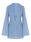 Oséree Lumière Shell flared-sleeve mini dress - Blue