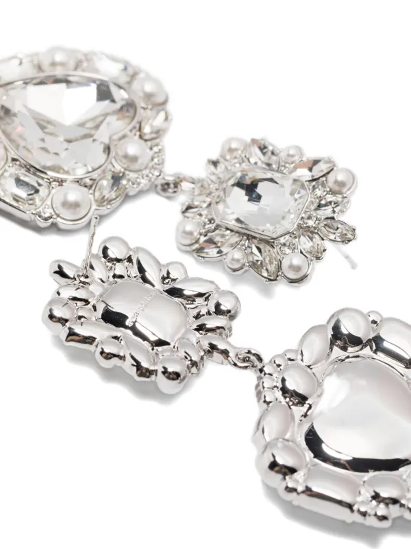 【関税&送料込】Self Portrait Crystal Pearl Tiered Heart Ear Crystal Pearl Tiered Heart Earrings – self-portrait-US
