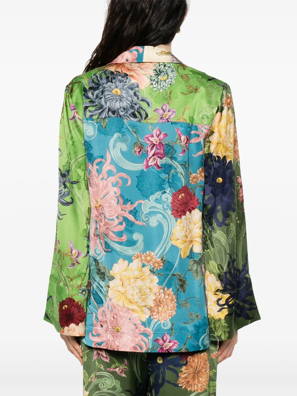 ALEMAIS Avery Spliced blouse Groen