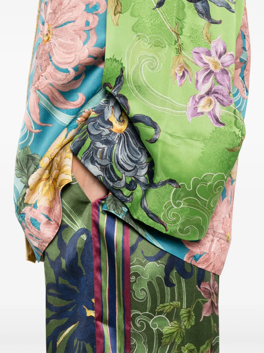ALEMAIS Avery Spliced blouse Groen