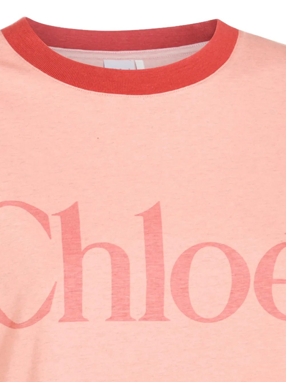 Chloé T-shirt met logoprint Roze