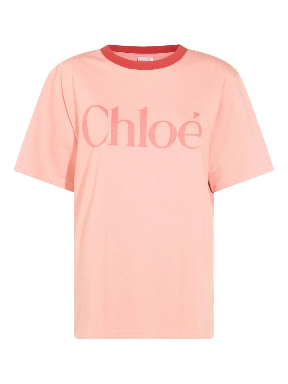 Chloé T-shirt met logoprint Roze