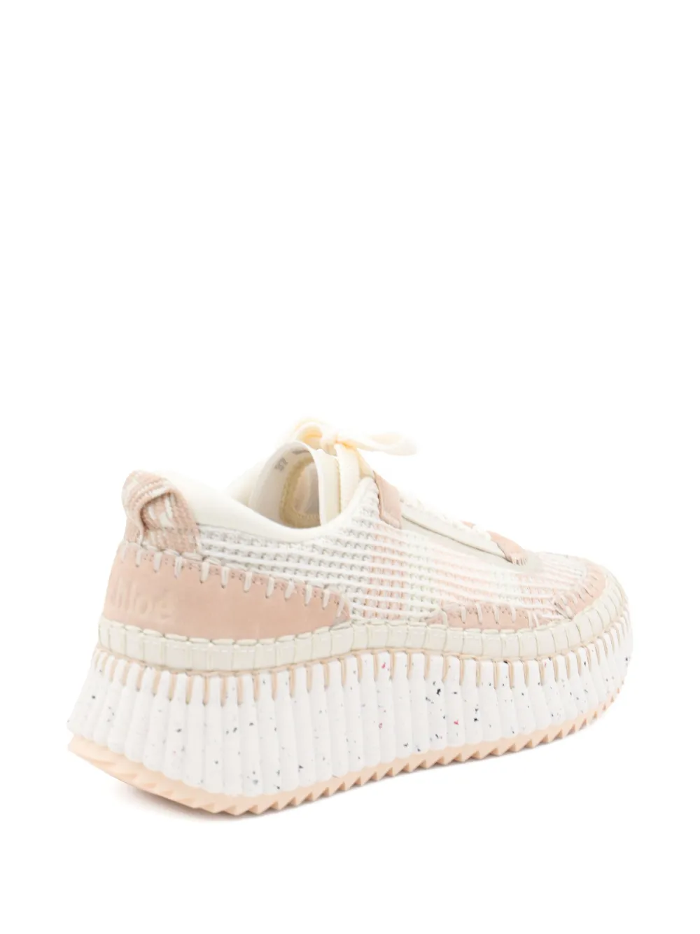 Chloé Nama knitted platform sneakers Neutrals