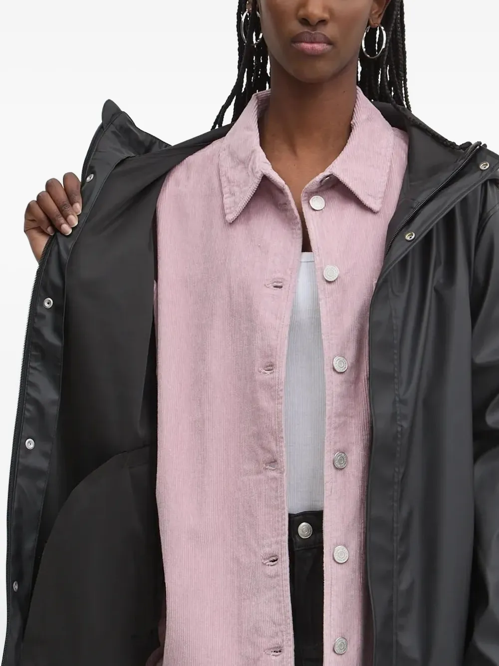 Herschel Supply Co Hooded Raincoat In Black