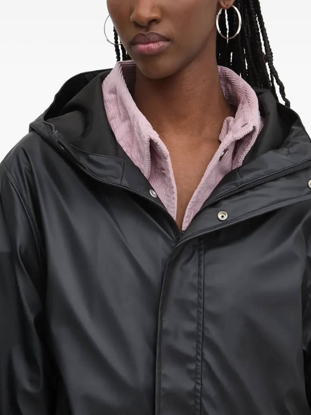 Herschel Supply Co Hooded Raincoat In Black