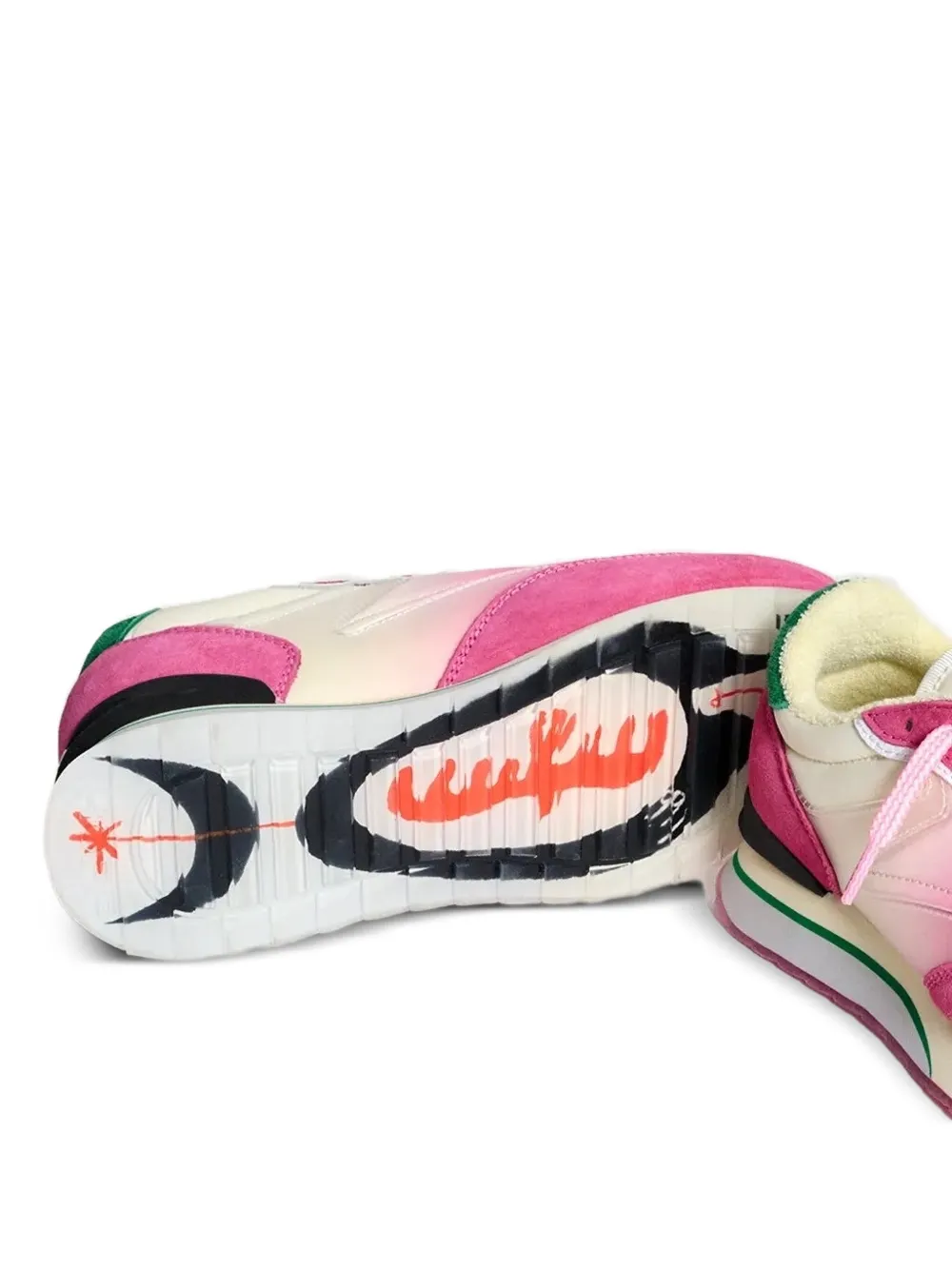 Hoff Flame suède sneakers met ombré-effect - Roze