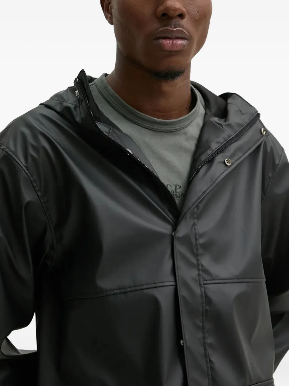 Herschel Supply Co. Regenjas met capuchon en klepzak Zwart