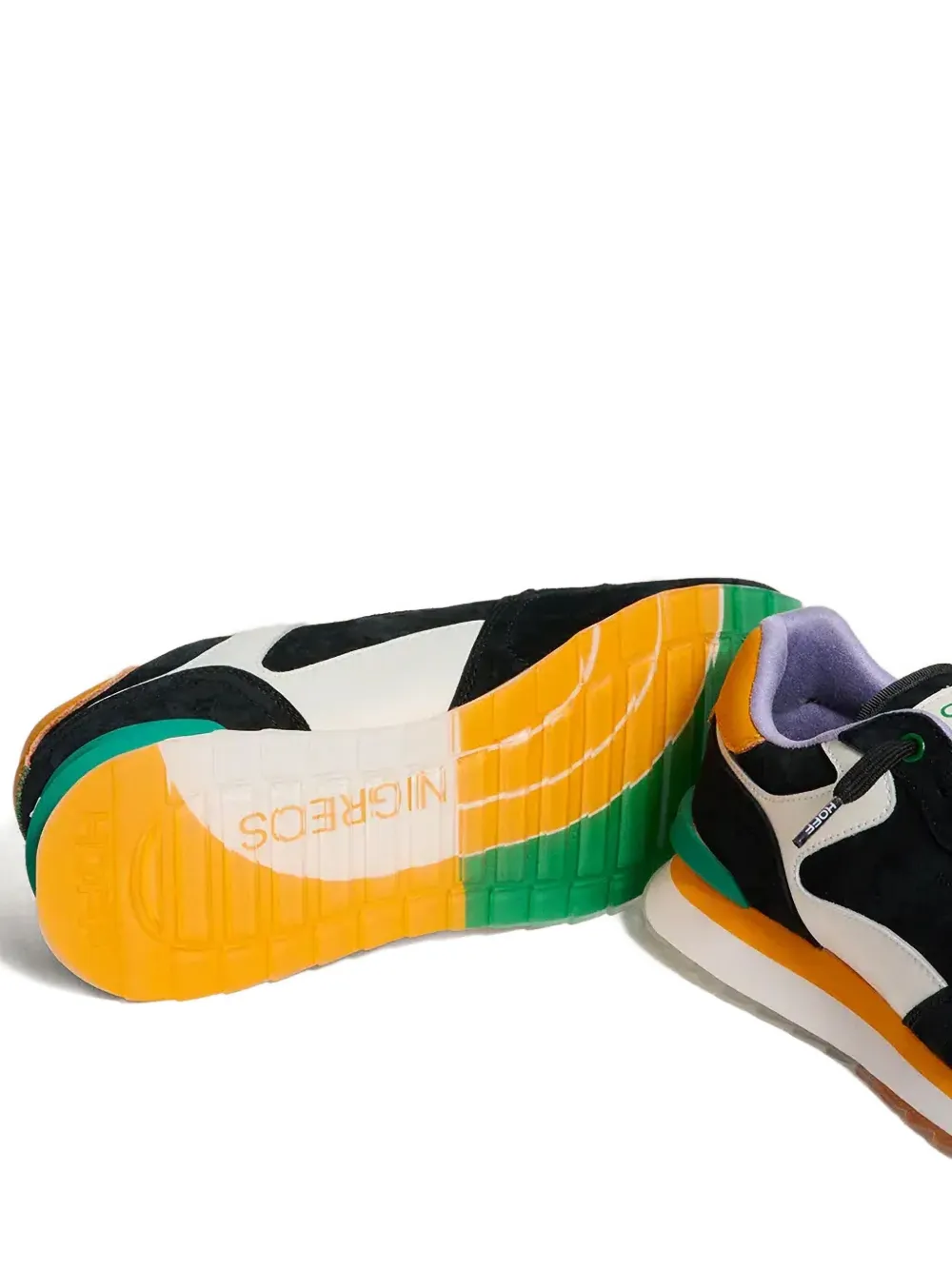 Hoff Nigreos suède sneakers met vlakken Zwart