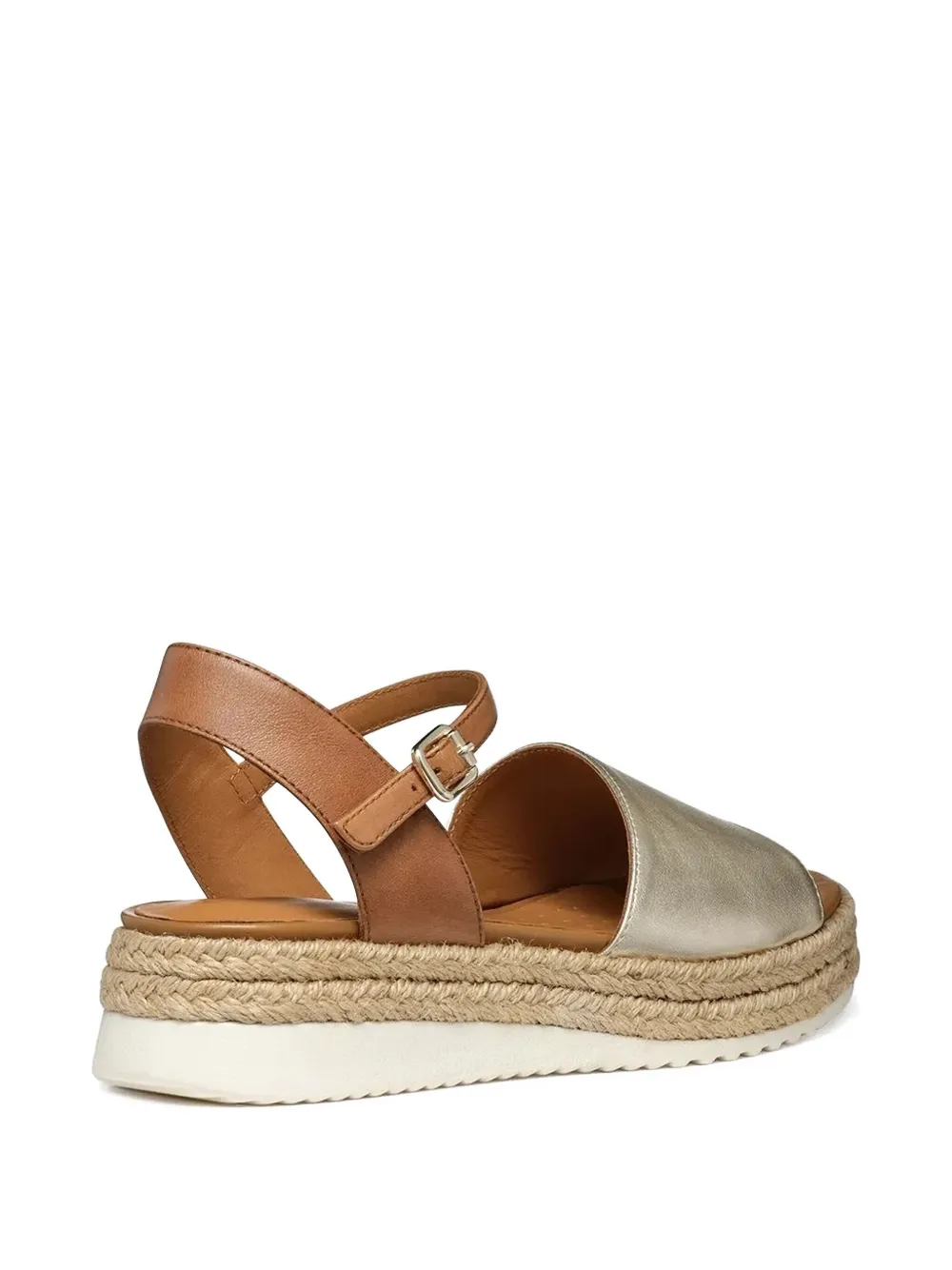 Geox Eolie metallic-leather sandals Gold