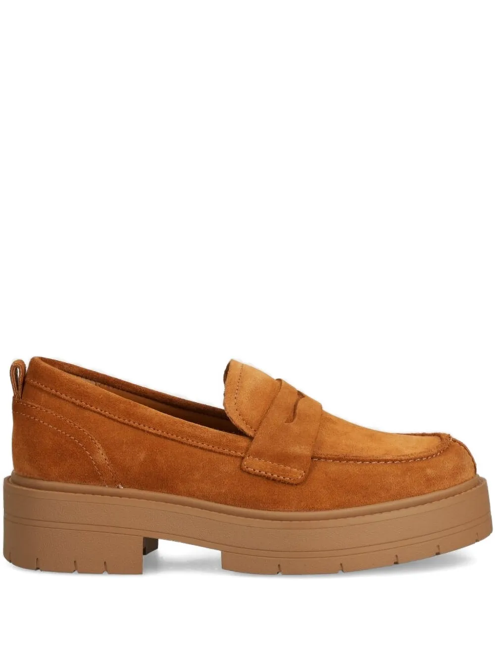 Geox Penny-loafer Platform Loafers In Brown
