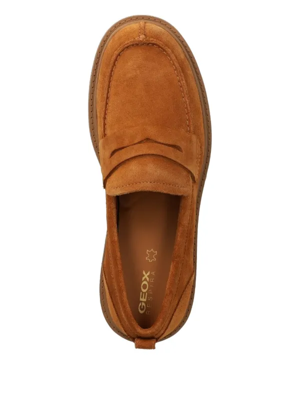 Geox Respira Suede Penny Loafers. Geox® KOSMOPOLIS + GRIP: Men main image 3