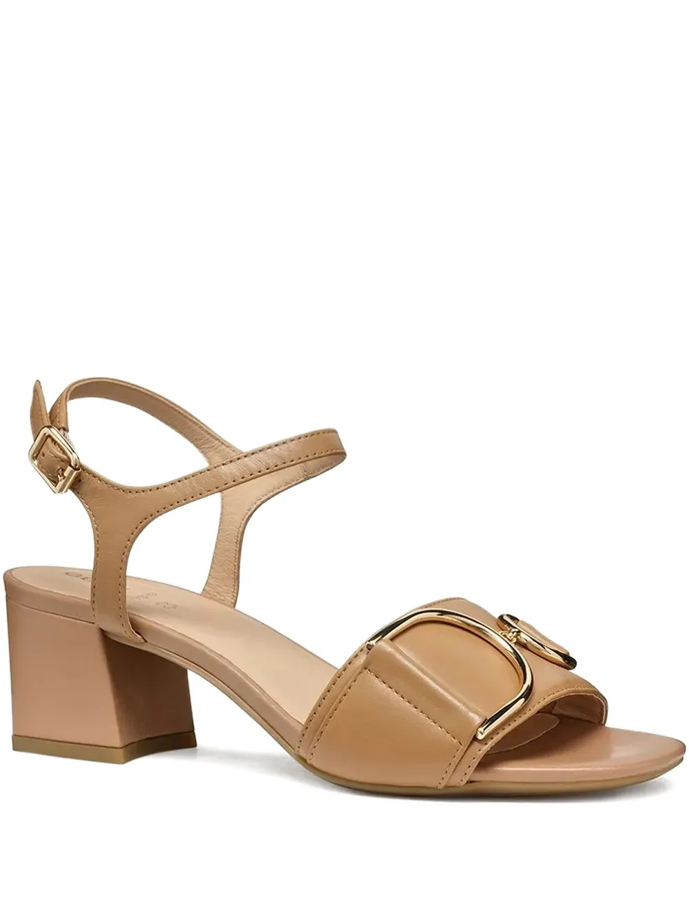 Geox detailed block-heel heeled sandals Brown