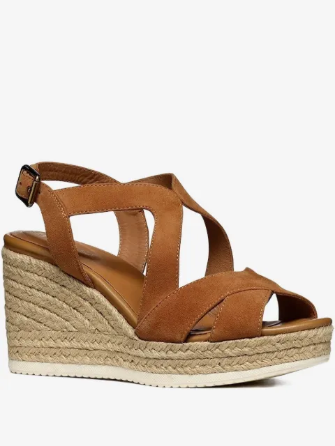 Geox crossover wedge espadrilles