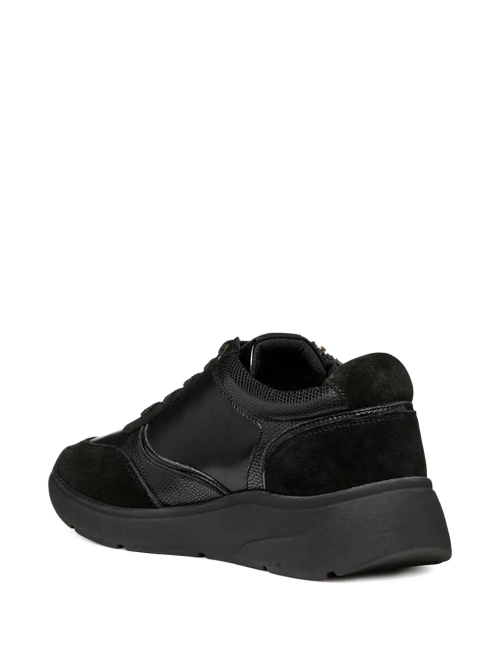 Geox zip-detail leather low-top sneakers Black