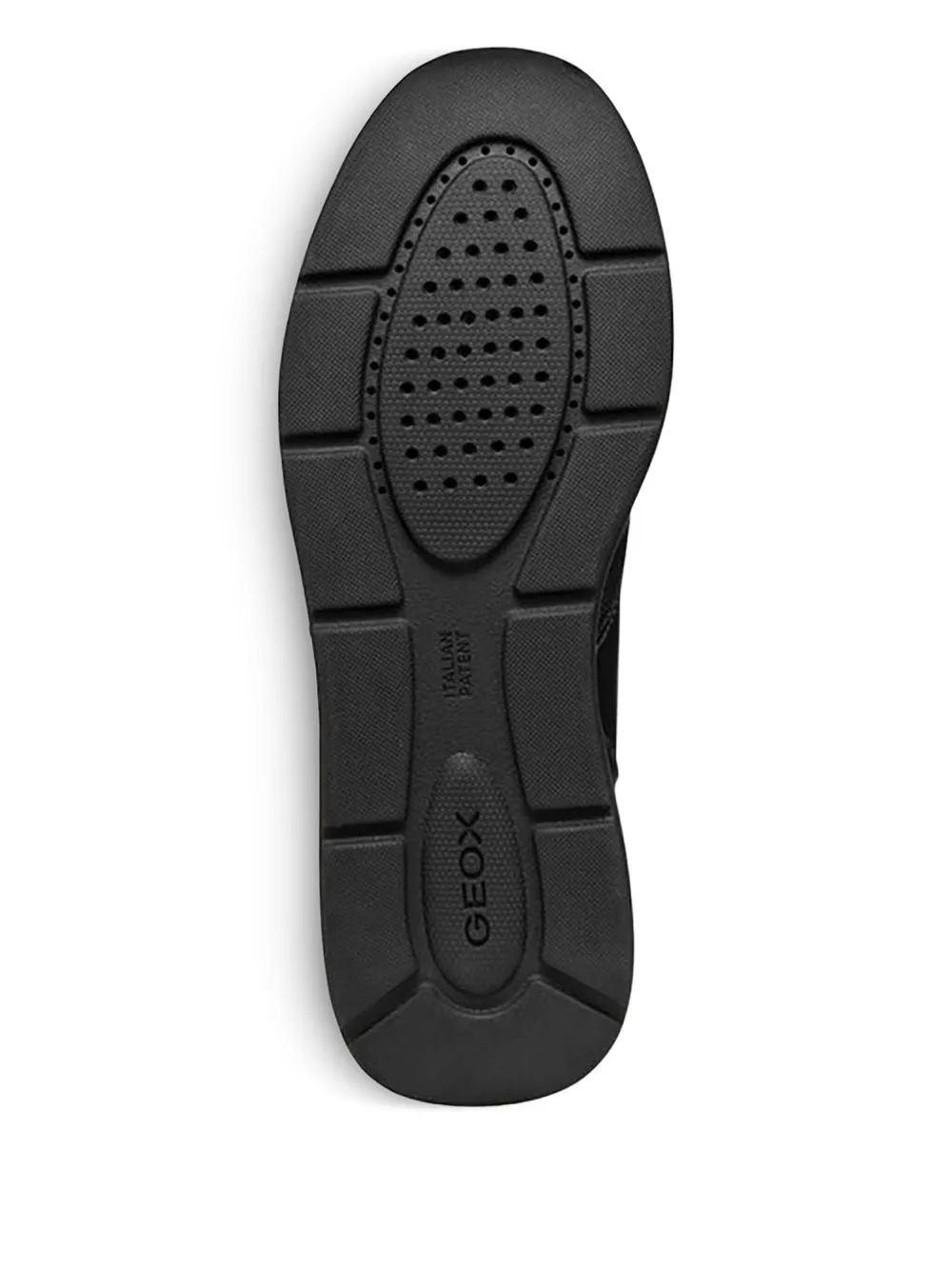 Geox zip-detail leather low-top sneakers Black