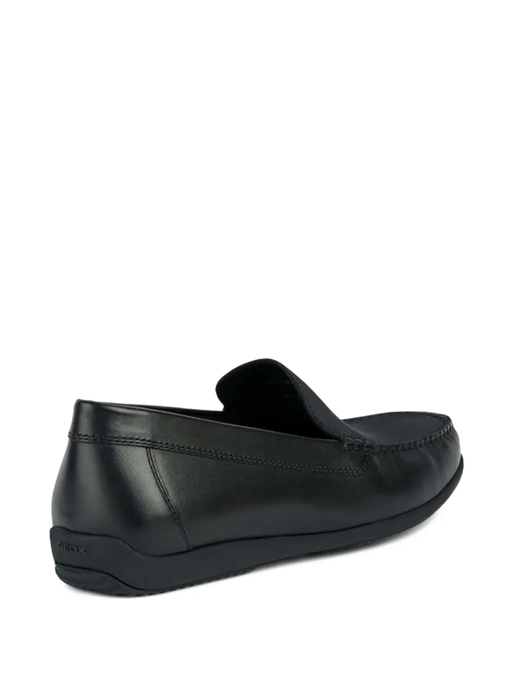 Geox Ascanio leather slip-on loafers Black