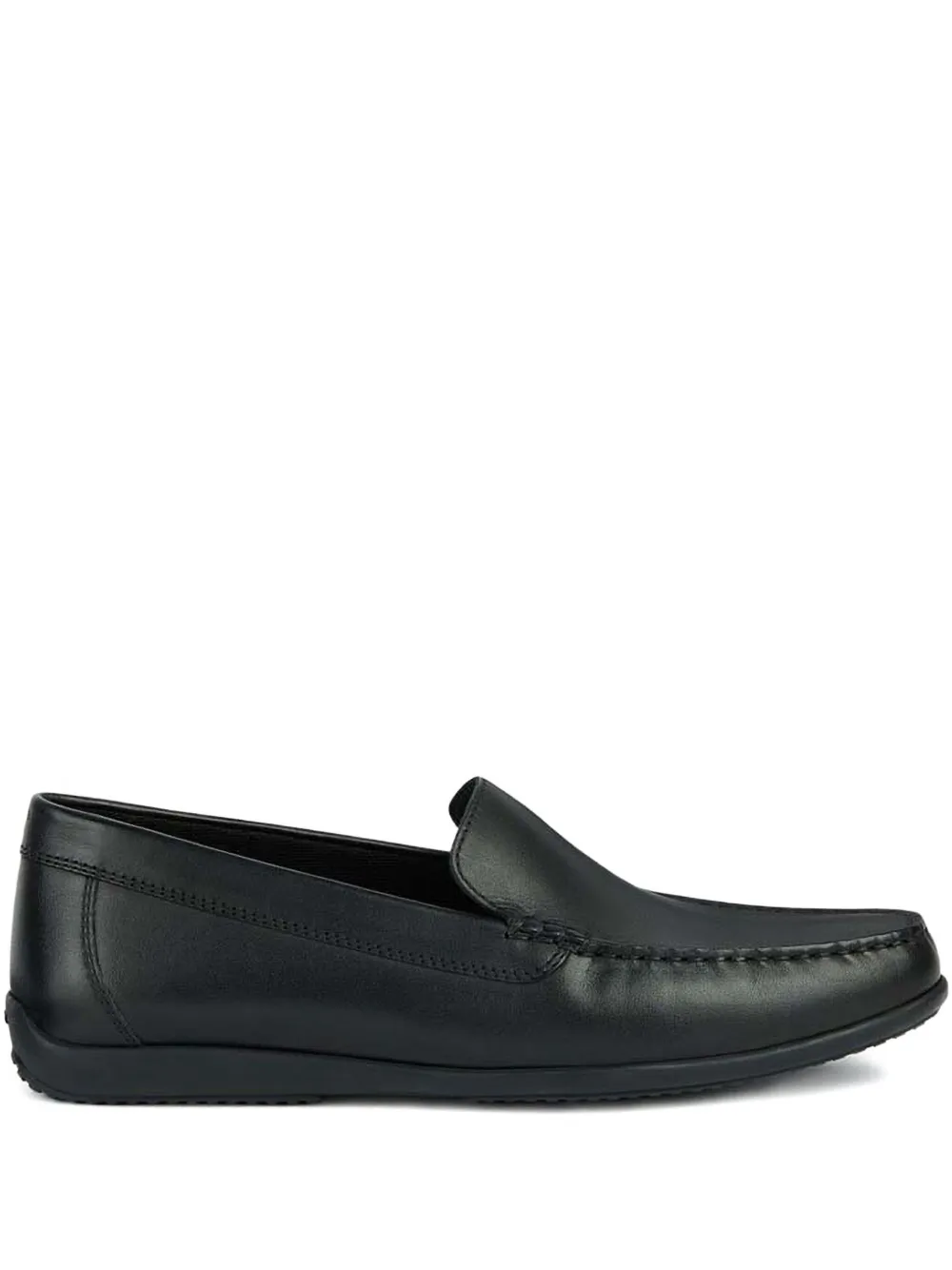 Geox Ascanio leather slip-on loafers Black