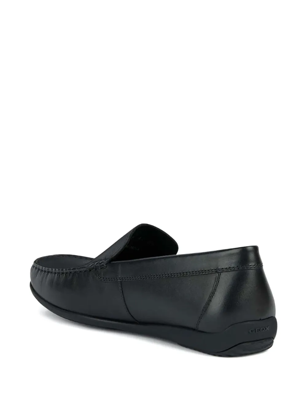 Geox Ascanio leather slip-on loafers Black