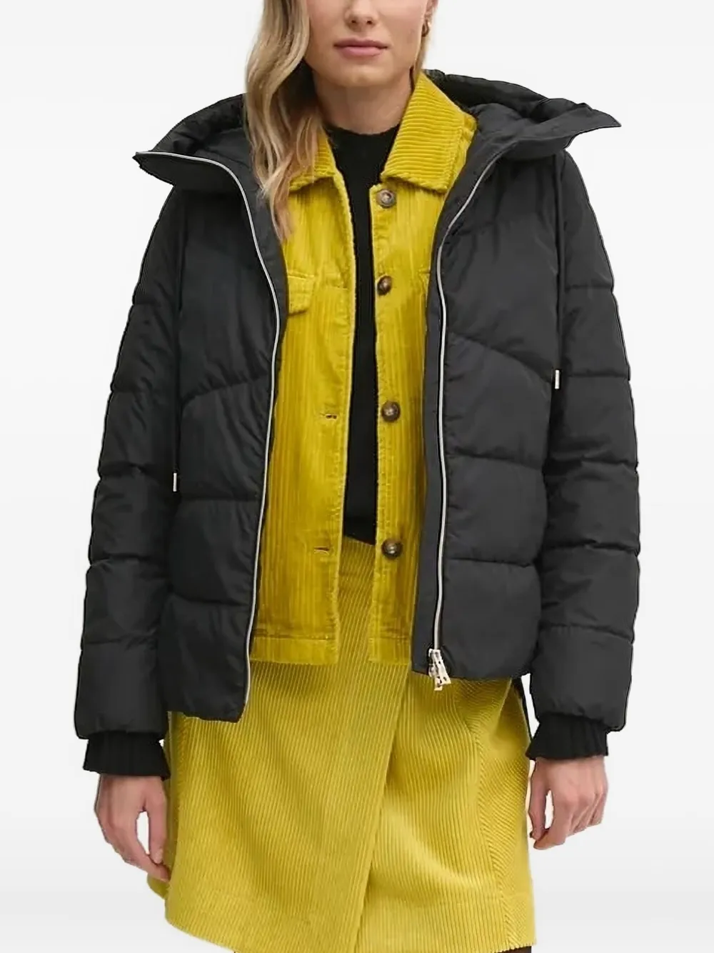 Geox Quilted Jacket In Black