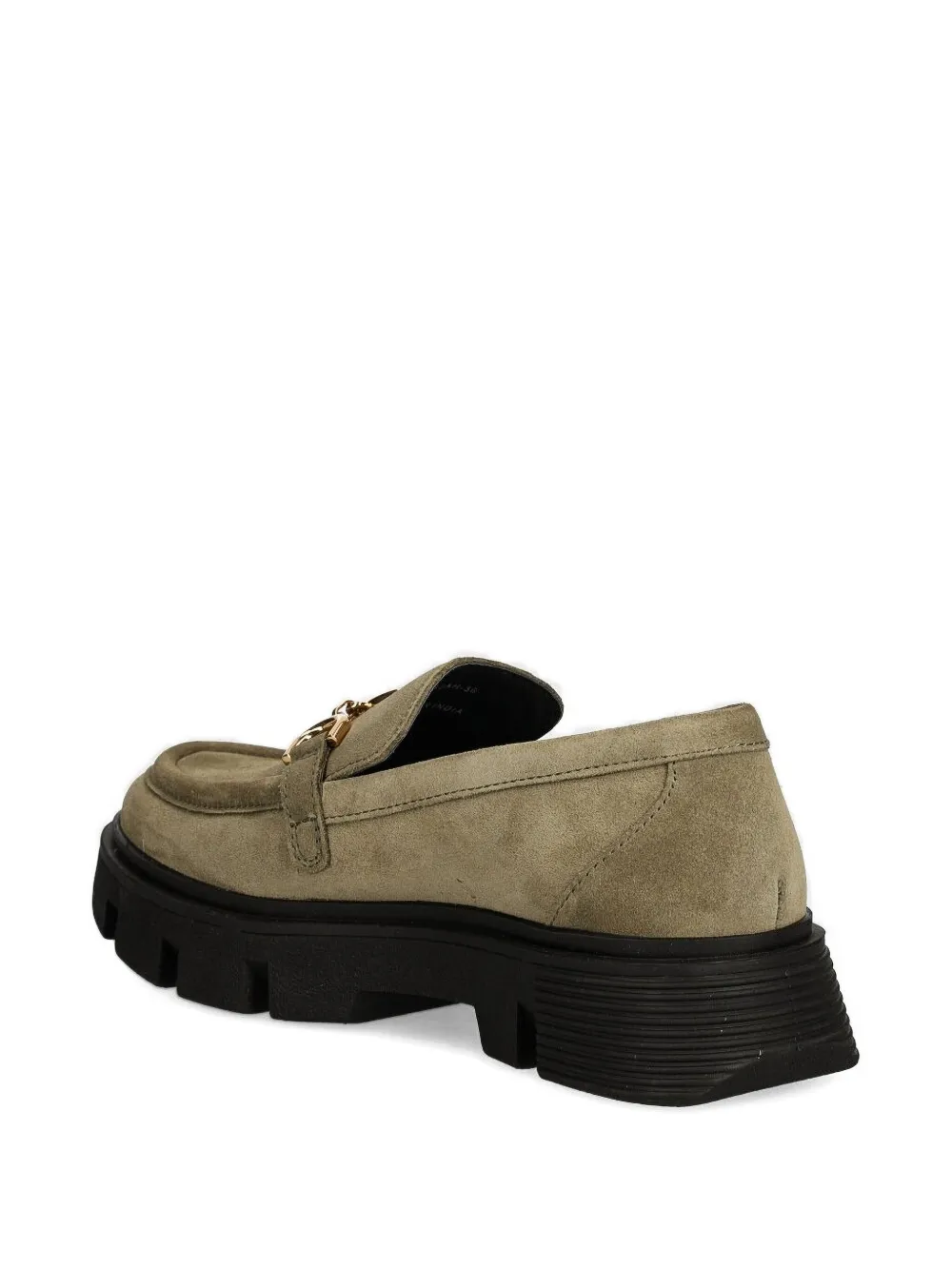 Geox buckle-detail platform loafers Green
