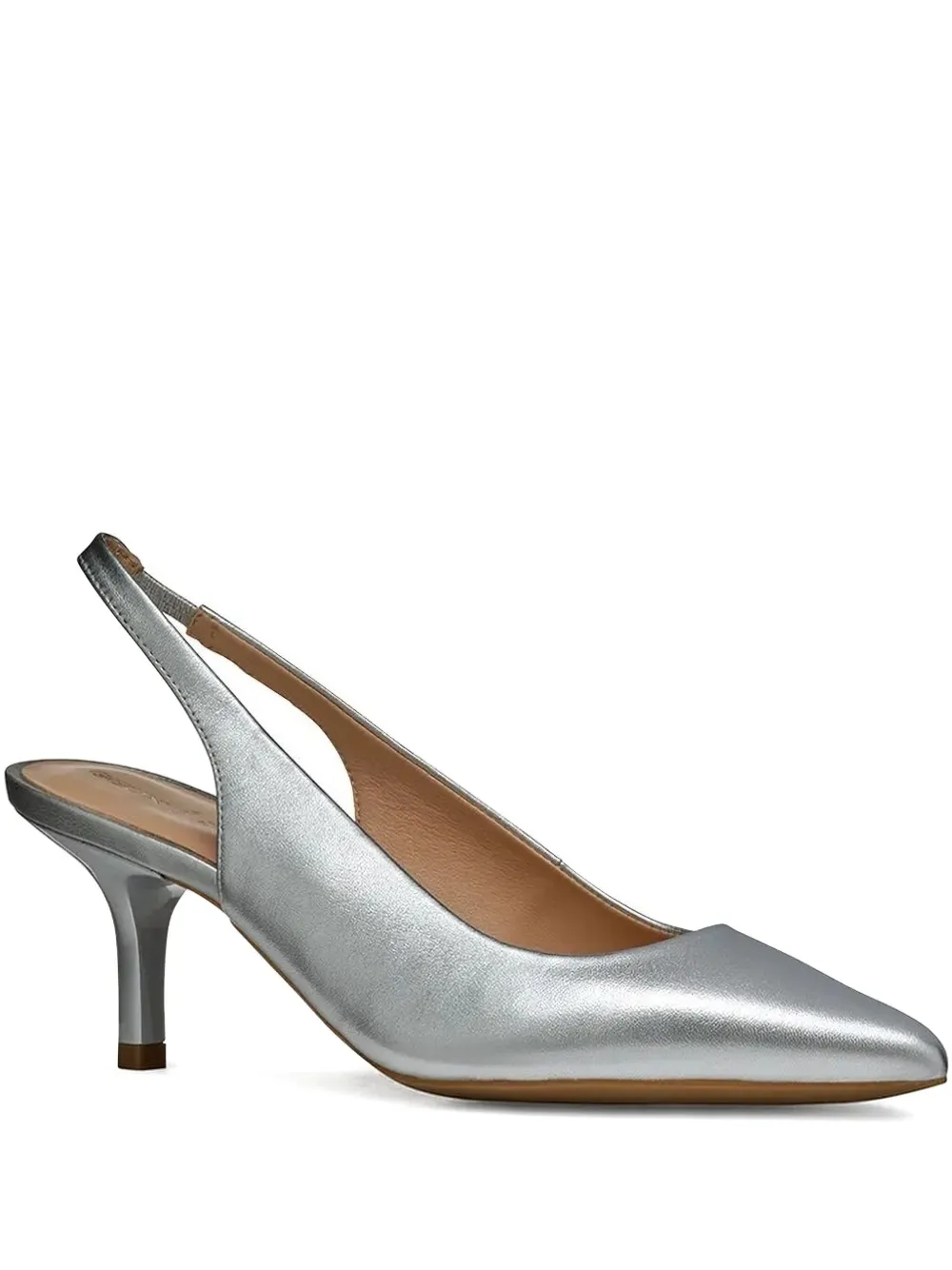 Geox 70mm Kleopy slingback pointed-toe pumps Silver