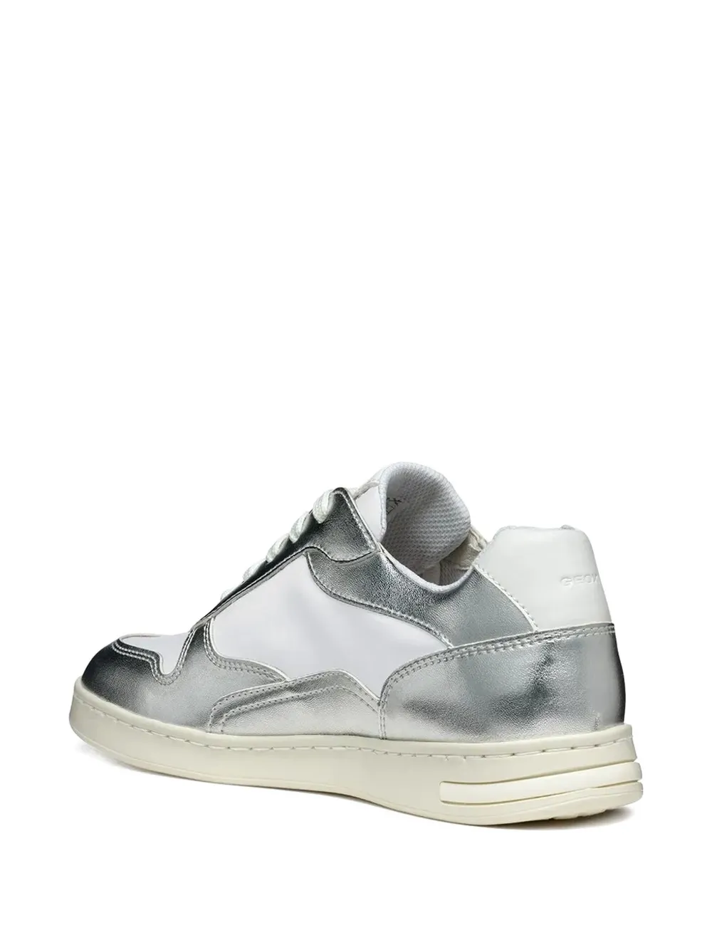 Geox Debossed-logo Sneakers In Gray