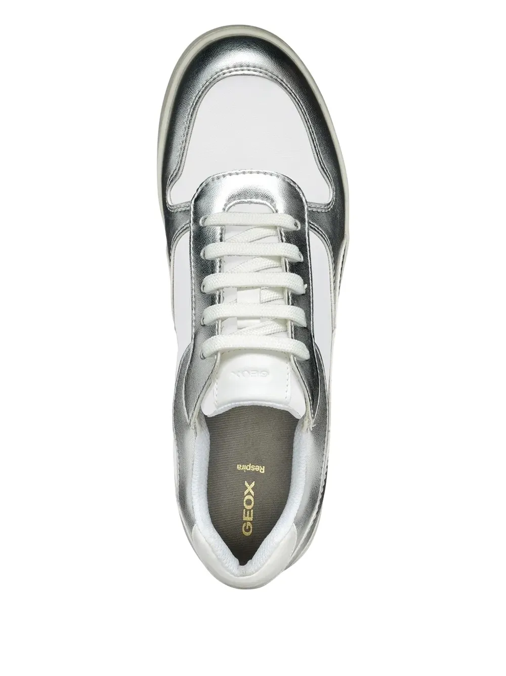 Geox Debossed-logo Sneakers In Gray