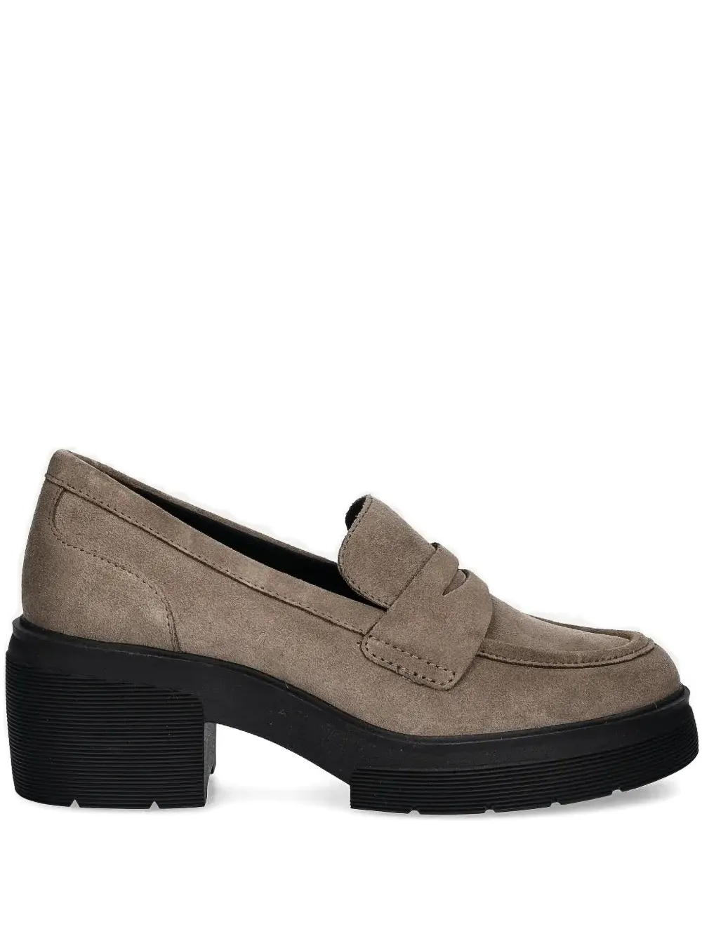 Geox 70mm penny-strap platform loafers Brown