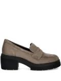 Geox 70mm penny-strap platform loafers - Brown