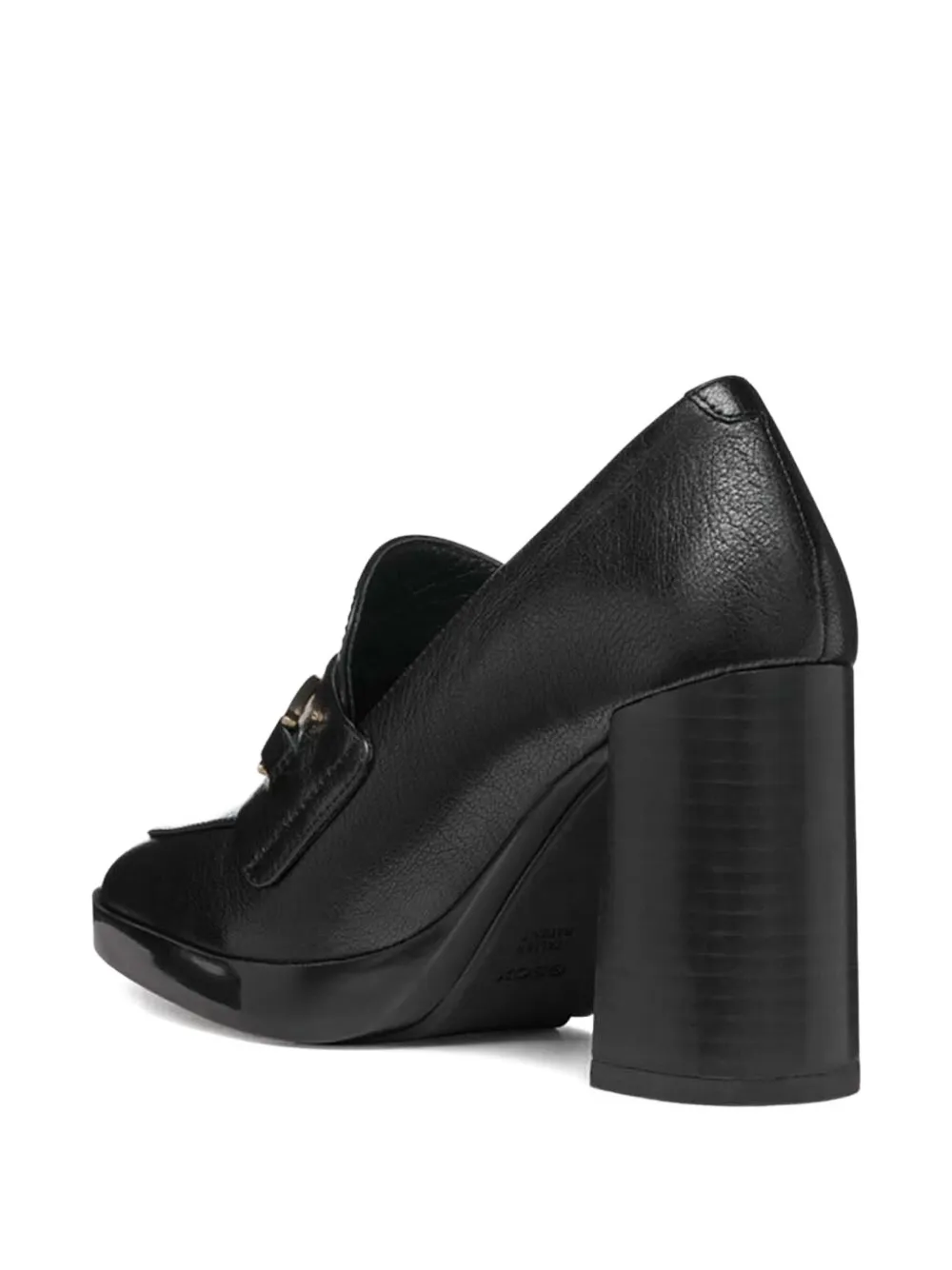 Geox D Teulada A Chain-embellished Block-heel Pumps In Black
