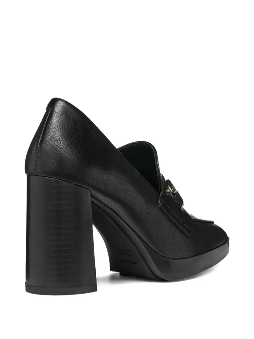 Geox D Teulada A Chain-embellished Block-heel Pumps In Black