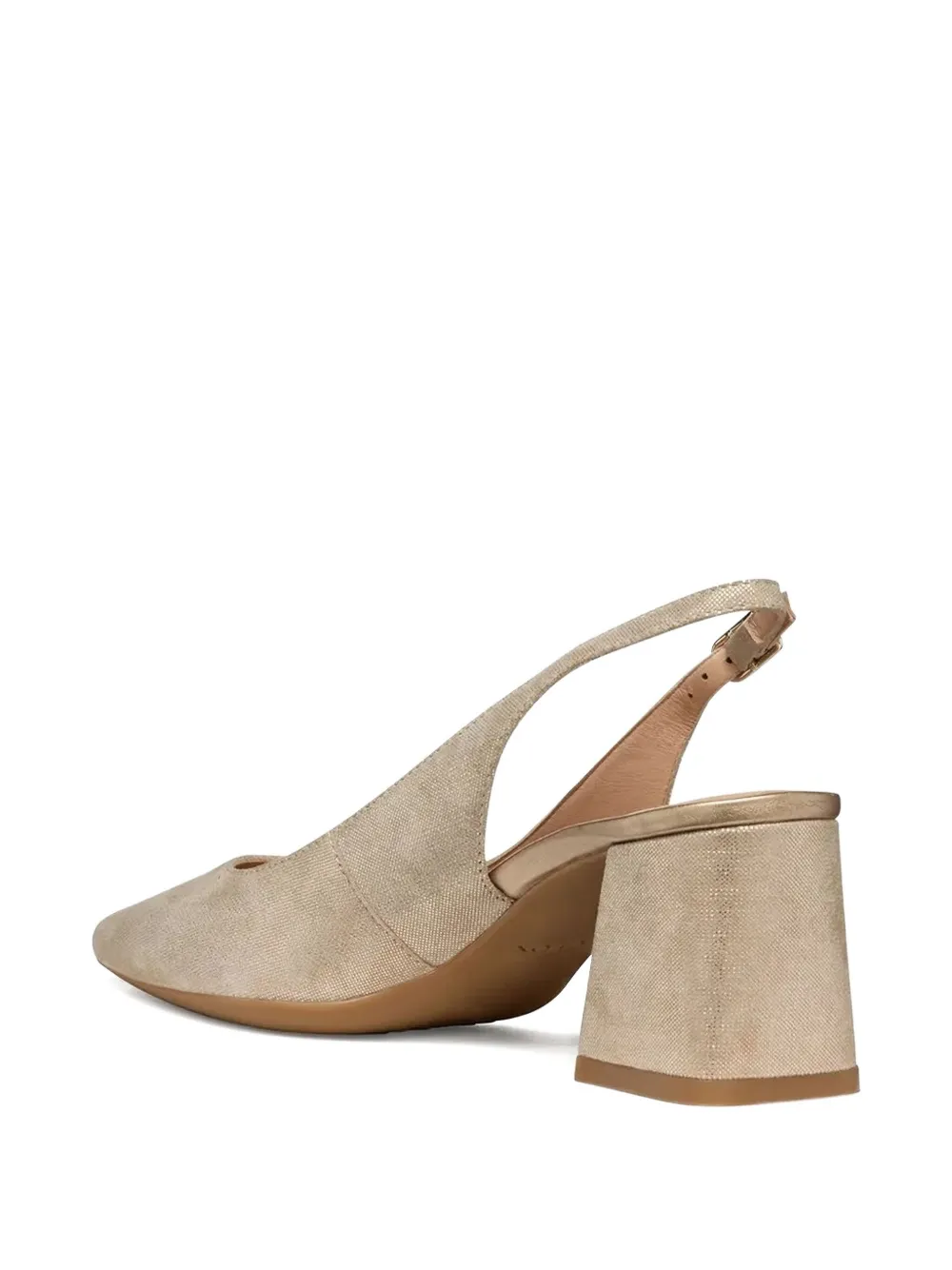 Geox 65mm leather heeled pumps Neutrals