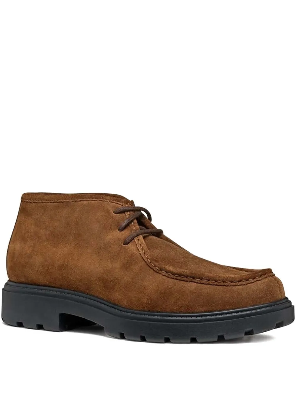 Geox Spherica suede lace-up derby shoes Brown