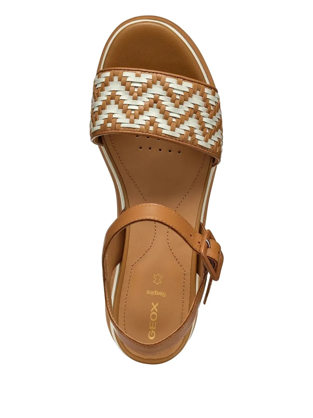 Geox 70mm Gardenia woven-leather sandals Brown