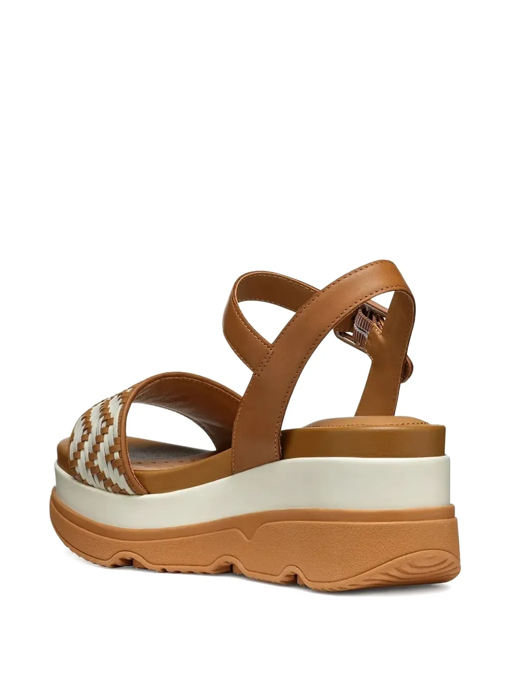 Geox 70mm Gardenia woven-leather sandals Brown