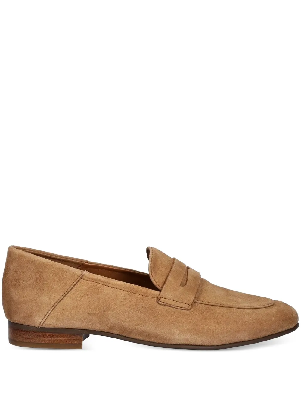 Geox Mantinea penny-strap suede loafers Brown