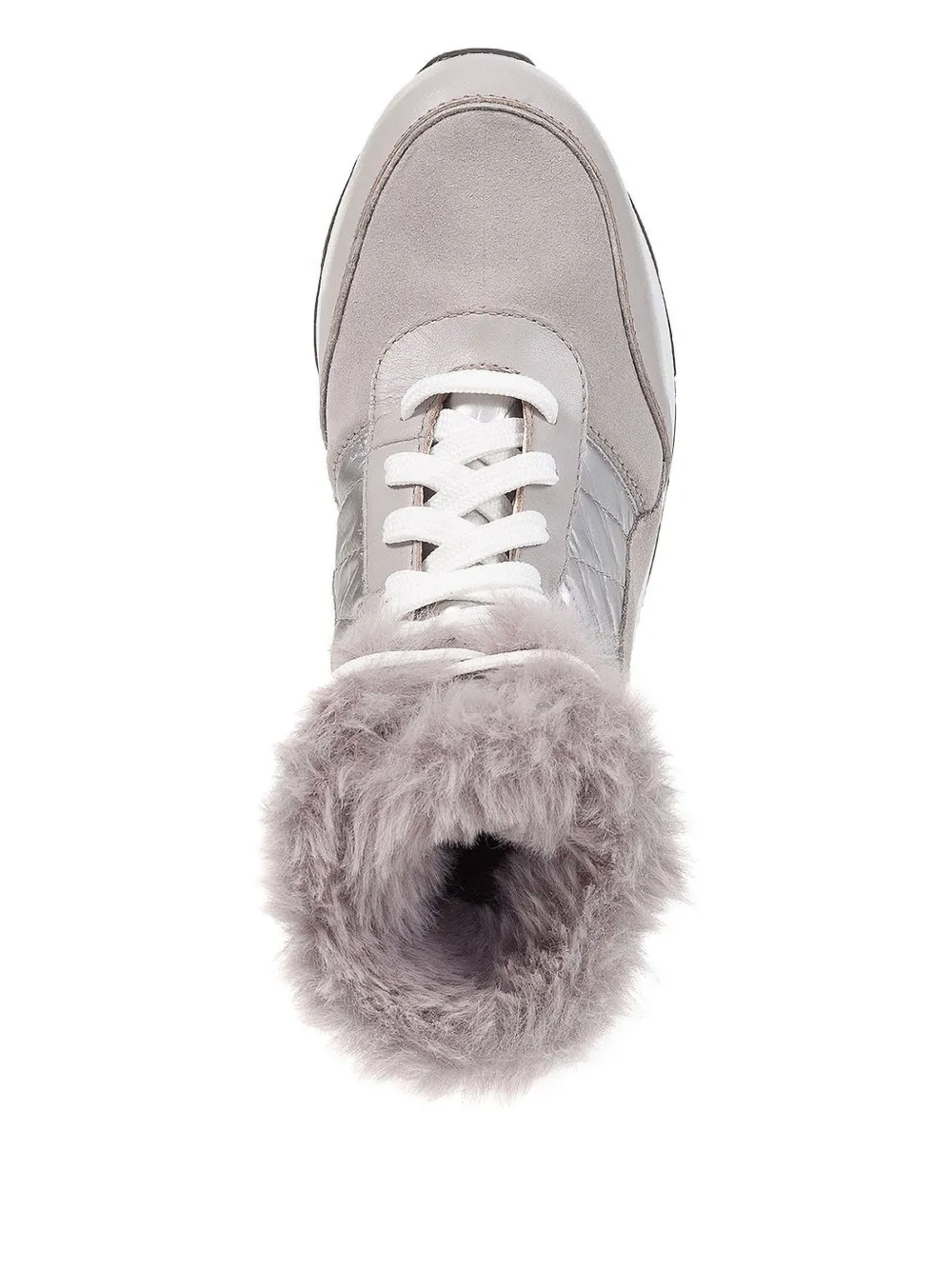 Geox Trimmed High-top Sneakers In Neutral