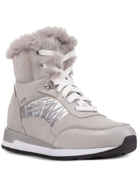 Geox trimmed high-top sneakers