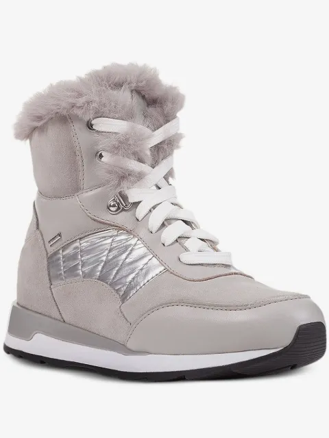 Geox trimmed high-top sneakers