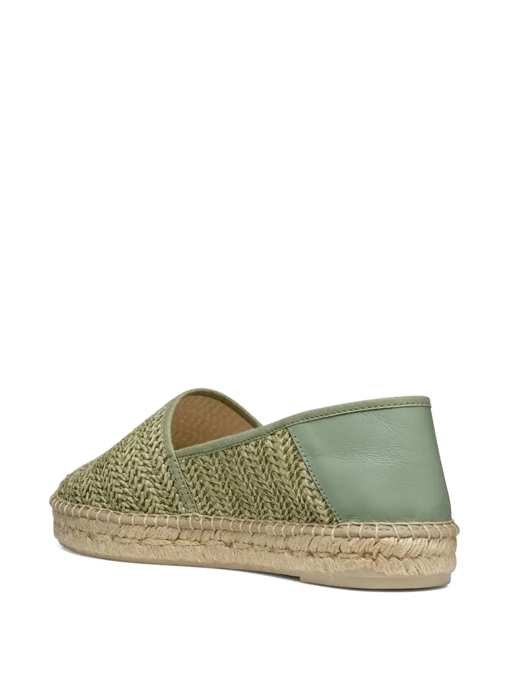 Geox Lampedusa herringbone-woven espadrilles Green