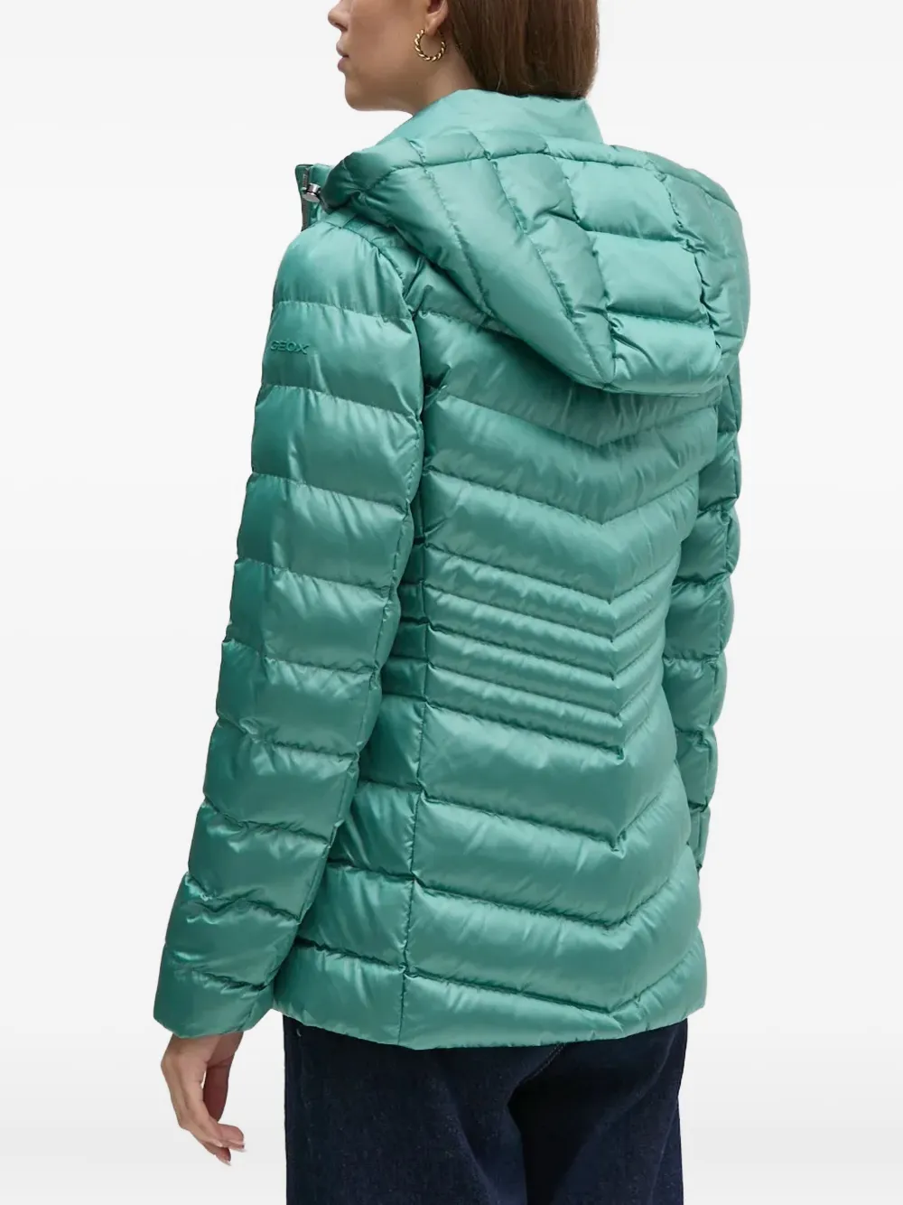  Geox Hooded Quilted Jacket - Green 