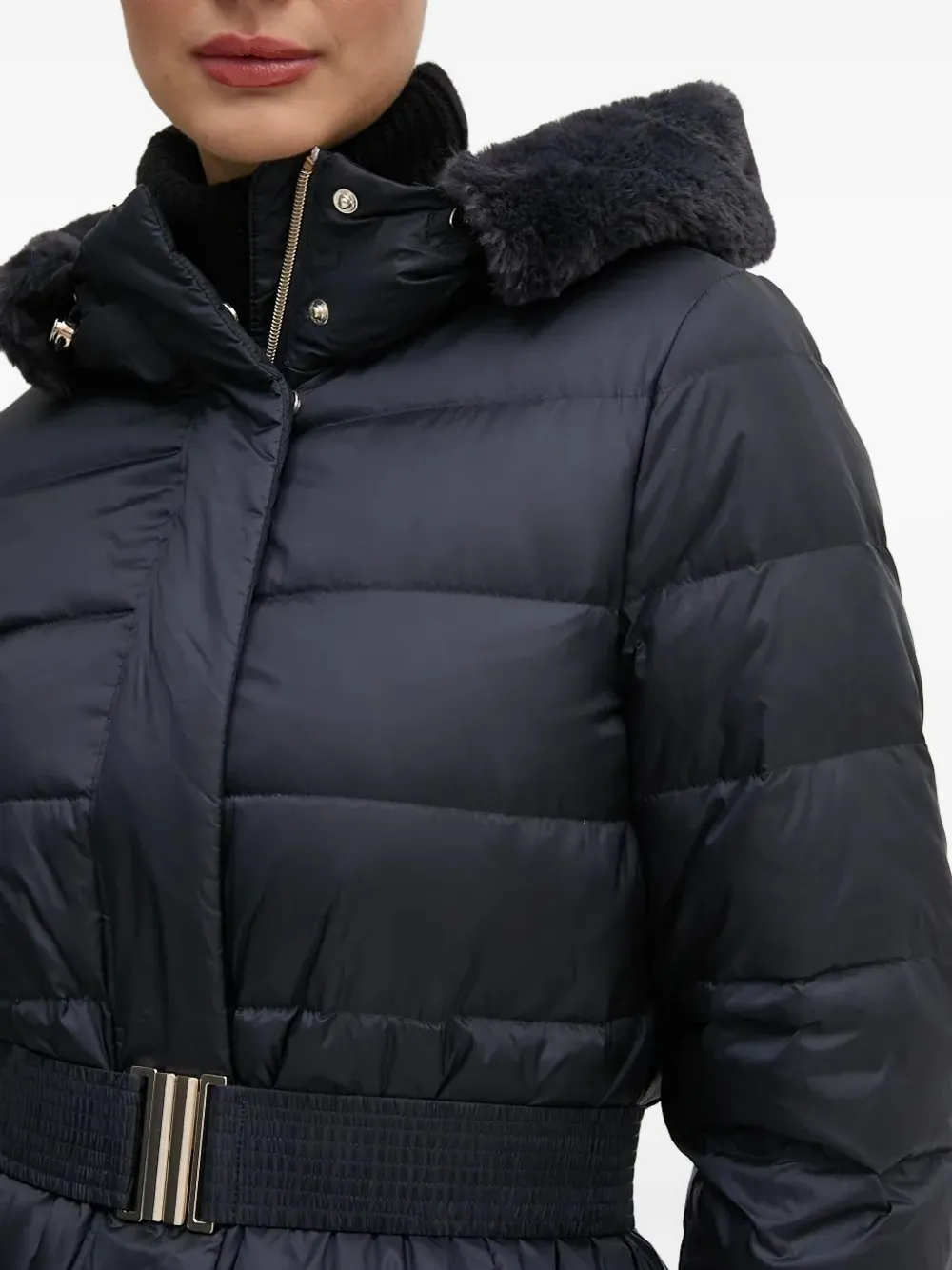Geox Gewatteerd donsjack met ceintuur Blauw