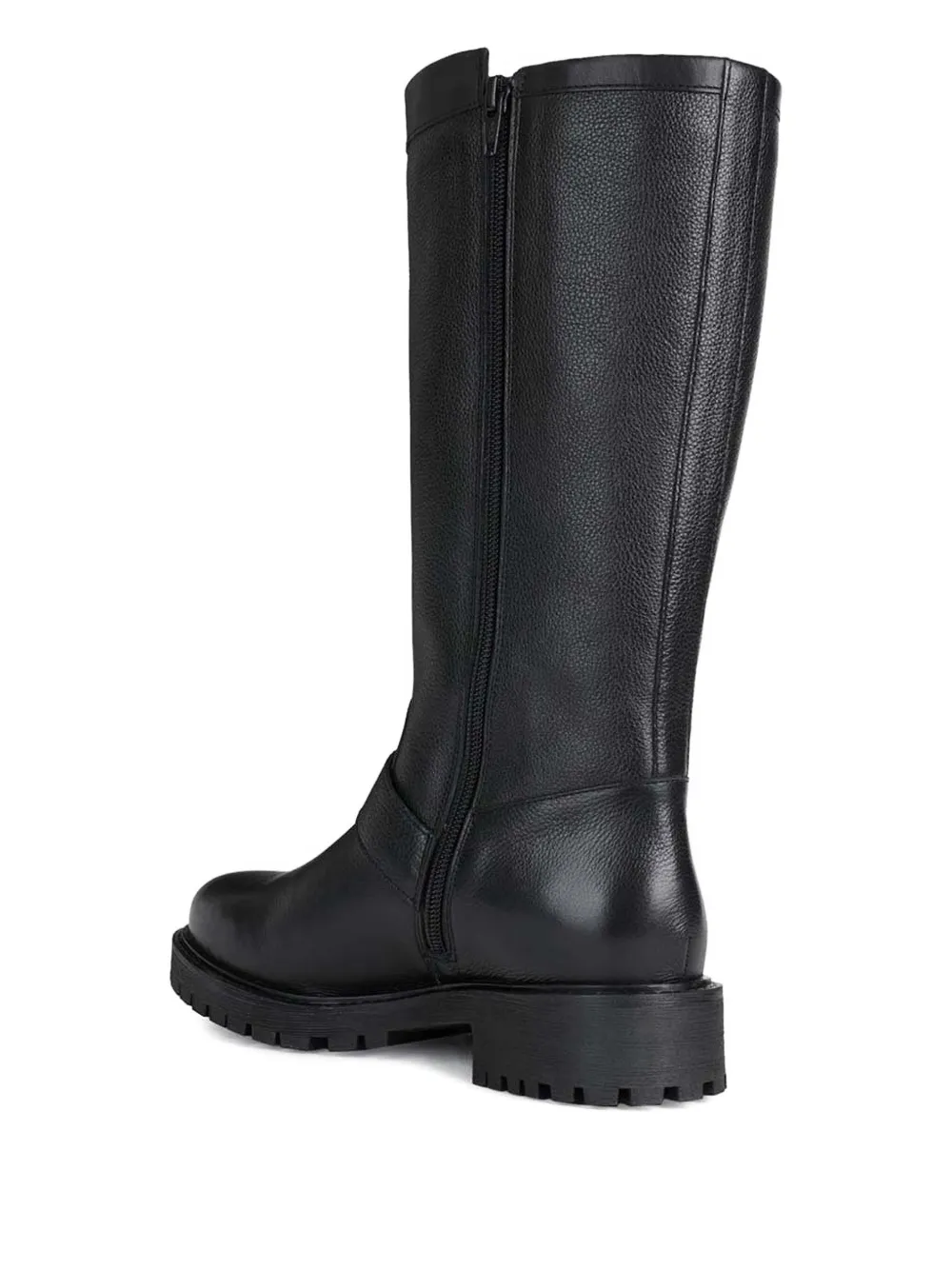 Geox Hoara 18 buckle-detail leather boots Black