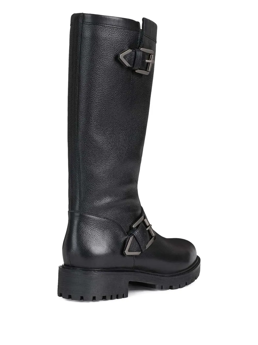 Geox Hoara 18 buckle-detail leather boots Black