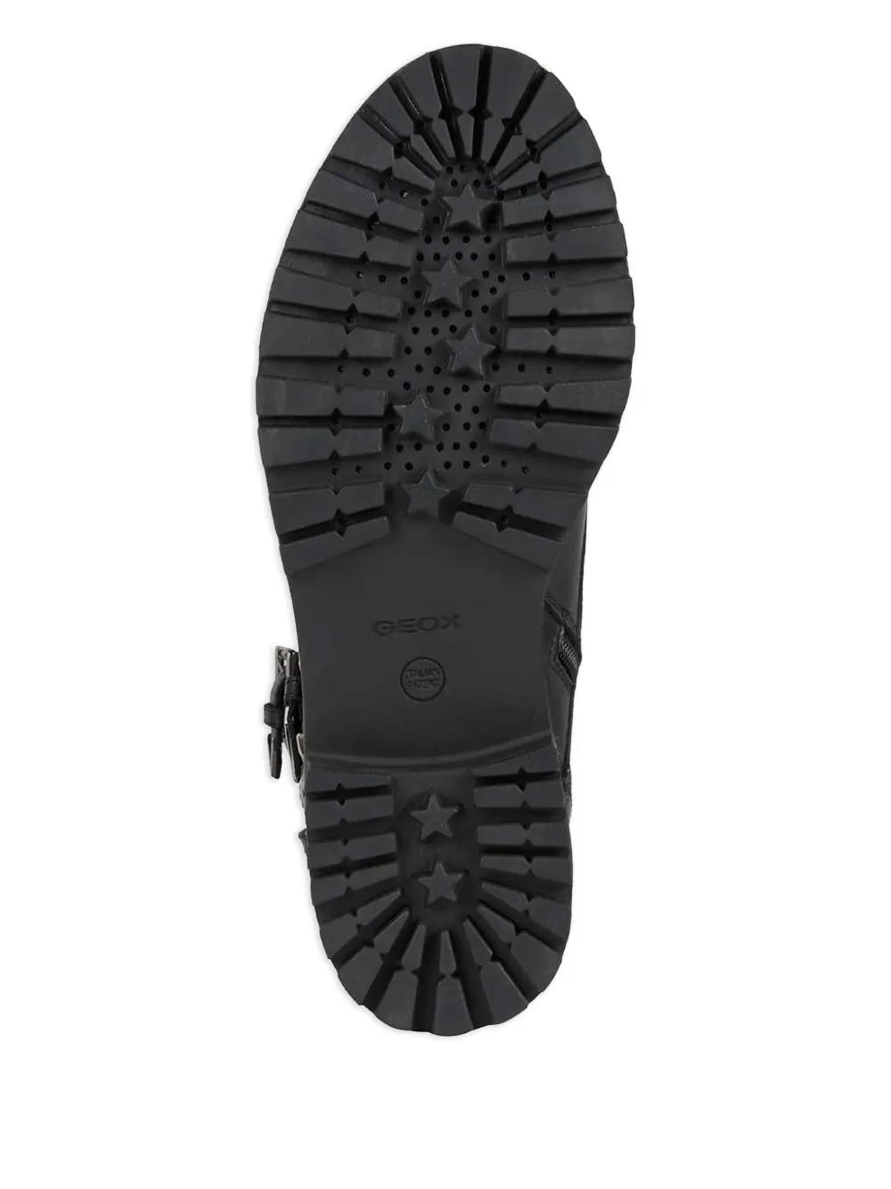 Geox Hoara 18 leren laarzen met gespdetail Zwart