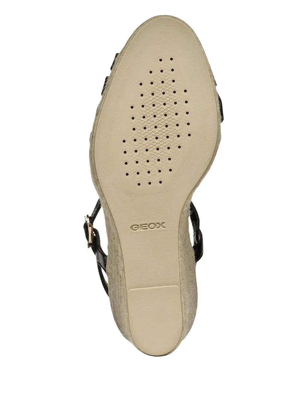 Geox 95mm T-bar wedge espadrilles Black