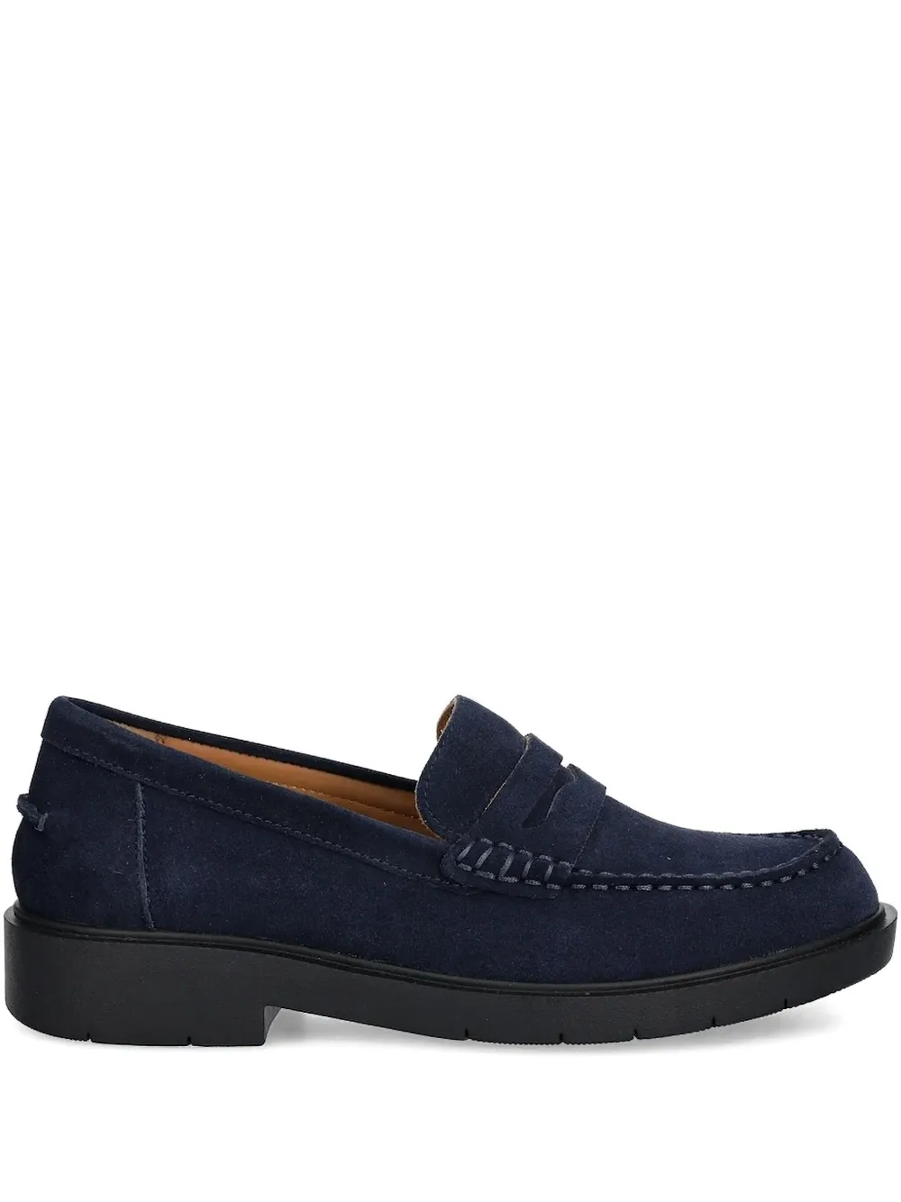 Geox penny-strap suede loafers Blue