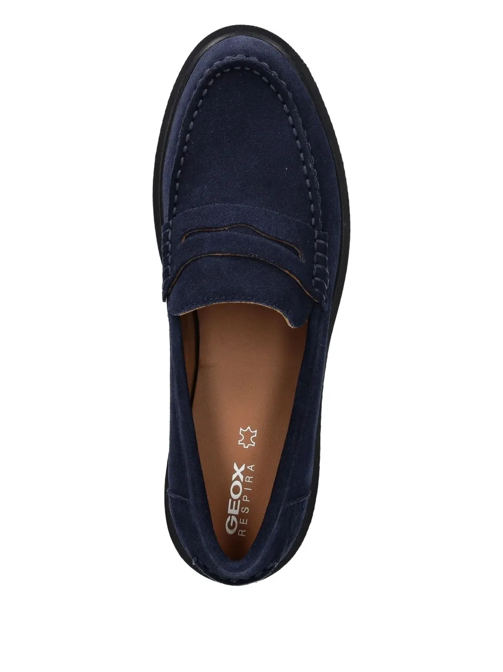 Geox penny-strap suede loafers Blue